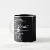 Chalkboard Style Holiday Tasse (Vorderseite Links)