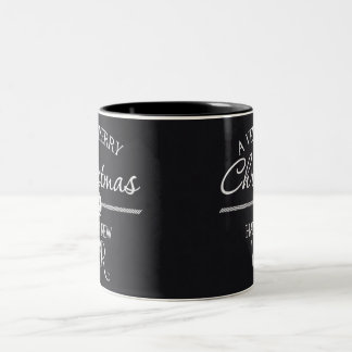 Chalkboard Style Holiday Tasse