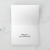 Chalkboard Style Merry Bright Holiday Weihnachten Karte (Innenseite)