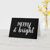 Chalkboard Style Merry Bright Holiday Weihnachten Karte (Gelbe Blume)