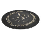 Chalkboard Style Monogram Cutting Board Schneidebrett (Ecke)