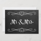 Chalkboard Style "Mr. and Mrs." Hochzeitszeichen (Vorderseite)