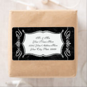 Chalkboard Style Rustic Swirt Matching Address Add (Insitu)