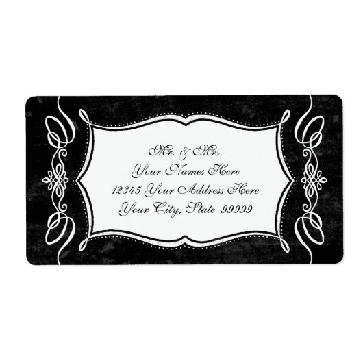 Chalkboard Style Rustic Swirt Matching Address Add (Vorne)