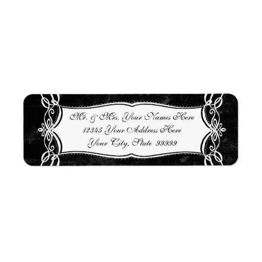 Chalkboard Style Rustic Swirt Matching Address Add (Vorne)