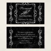 Chalkboard Style Rustikale Swirl Paare Gefallen Ta (Vorne & Hinten)