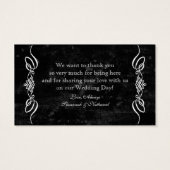 Chalkboard Style Rustikale Swirl Paare Gefallen Ta (Rückseite)