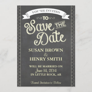 Chalkboard Style Save the Date