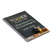 Chalkboard-Style Teacher Lesson Plan Notebook Notizblock (Rechte Seite)
