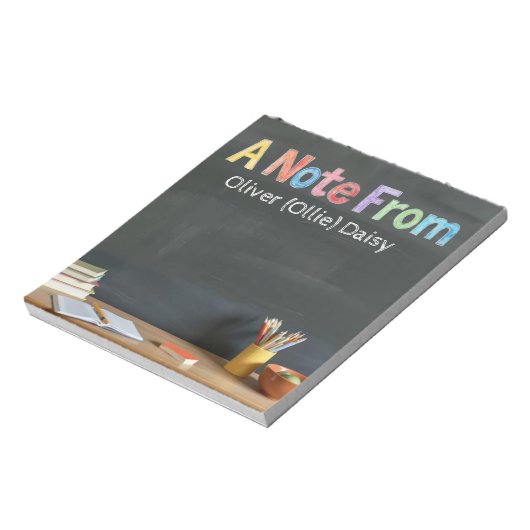 Chalkboard-Style Teacher Post-it Notes Notizblock (Rotiert)