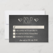 Chalkboard Style UAWG RSVP Karte (Vorderseite)