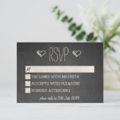 Chalkboard Style UAWG RSVP Karte (Stehend Vorderseite)