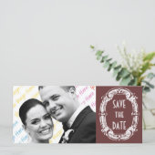Chalkboard Style WEDD Speichern Sie das Datum (Stehend Vorderseite)