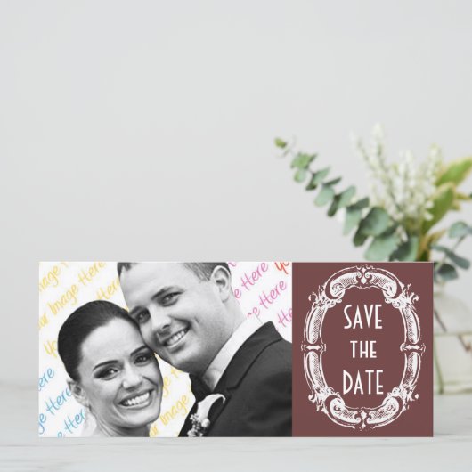 Chalkboard Style WEDD Speichern Sie das Datum (Stehend Vorderseite)