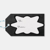 Chalkboard Styled Snowman Postcard | Weihnachten Geschenkanhänger (Rückseite Horizontal)