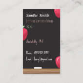 Chalkboard Sub Teacher Vertikale Kontaktkarten Visitenkarte (Rückseite)