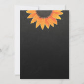 Chalkboard Sunflower Rustic Country Brautparty Einladung (Rückseite)