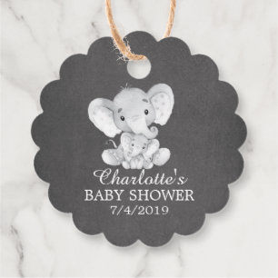 Chalkboard Sweet Elephant Baby Dusche Gefallen Ges Geschenkanhänger