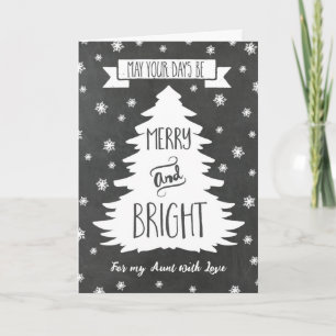 Chalkboard Tante Frohe Weihnachtskarte Feiertagskarte