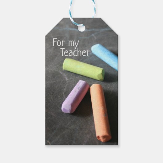 Chalkboard Teacher-Geschenketiketten Geschenkanhänger (Vorderseite)