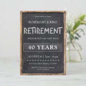 Chalkboard Teacher Rente Party Einladung (Stehend Vorderseite)