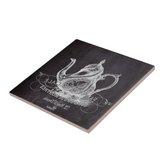Chalkboard teapot Alice in Wonderland tea party Fliese (Seite)
