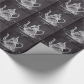 Chalkboard teapot Alice in Wonderland tea party Geschenkpapier (Ecke)