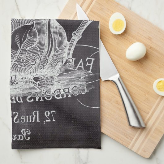 Chalkboard teapot Alice in Wonderland tea party Küchentuch (Viertel Falte)