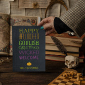 Chalkboard Text Halloween Grüße Karte