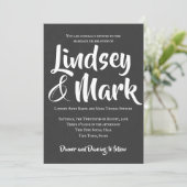 Chalkboard-Text nur fett formatierte Skripteinsätz Einladung (Stehend Vorderseite)