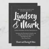 Chalkboard-Text nur fett formatierte Skripteinsätz Einladung (Vorne/Hinten)