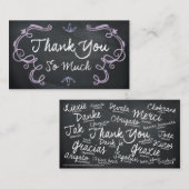 Chalkboard Thank You Business Cards Telefonnummerkarte (Vorne/Hinten)