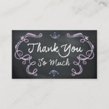 Chalkboard Thank You Business Cards