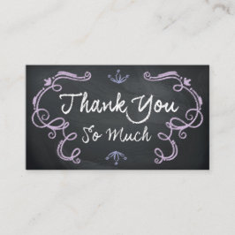 Chalkboard Thank You Business Cards Telefonnummerkarte