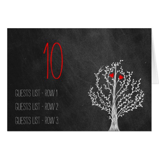 Chalkboard Thema Hochzeitstisch Platzhalter (Vorderseite (Horizontal))