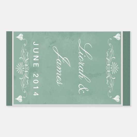 Chalkboard Thema mit Herzen Rechteckiger Aufkleber (Vorderseite)