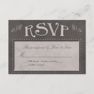 Chalkboard-Thema RSVP-Karte RSVP Karte