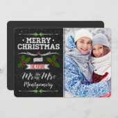 Chalkboard Thema Zukunft Herr und Frau Weihnachten (Vorne/Hinten)