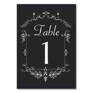 Chalkboard Theme-Tischnummern Tischnummer