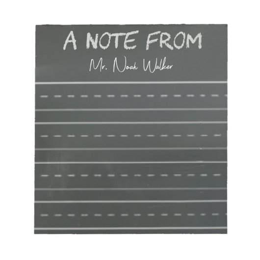 Chalkboard Themed Notes Notizblock (Vorderseite)
