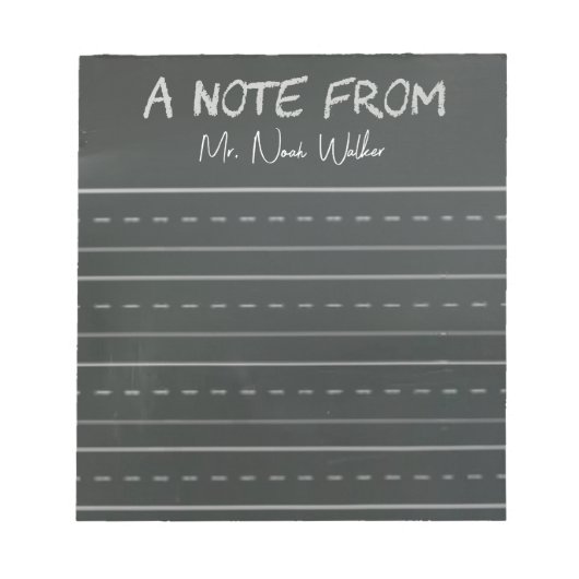 Chalkboard Themed Post-it-Notes Notizblock (Vorderseite)