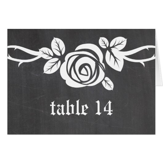 Chalkboard-Tischnummer-Karte der Elfenbeinküste Ro (Vorderseite (Horizontal))
