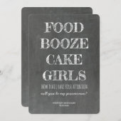 Chalkboard TRAUZEUGE / TRAUZEUGE Vorschlag Funny Einladung (Vorne/Hinten)