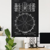 Chalkboard-Trommel-Patent Poster (Heimbüro)
