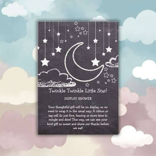 Chalkboard Twinkle Twinkle Little Star Baby Dusche Begleitkarte