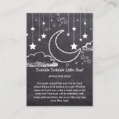 Chalkboard Twinkle Twinkle Little Star Baby Dusche Begleitkarte (Vorderseite)