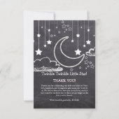 Chalkboard Twinkle Twinkle Little Star Baby Dusche Dankeskarte (Vorderseite)