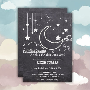 Chalkboard Twinkle Twinkle Little Star Baby Dusche Einladung