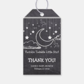 Chalkboard Twinkle Twinkle Little Star Baby Dusche Geschenkanhänger (Vorderseite)