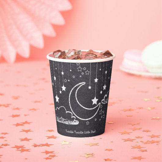Chalkboard Twinkle Twinkle Little Star Baby Dusche Pappbecher (Insitu)